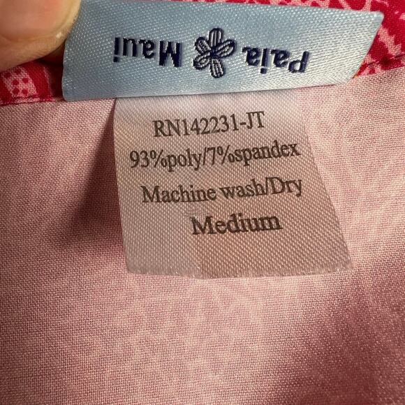 Ripskirt Hawaii Hot Pink Botanical Print Adjustable Wrap Skirt Length 3 Size M - Picture 9 of 11